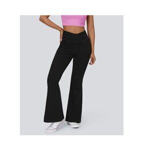 Halara Crossover High Waisted Super Flare Jeans NWT Large/Tall Stretch Denim